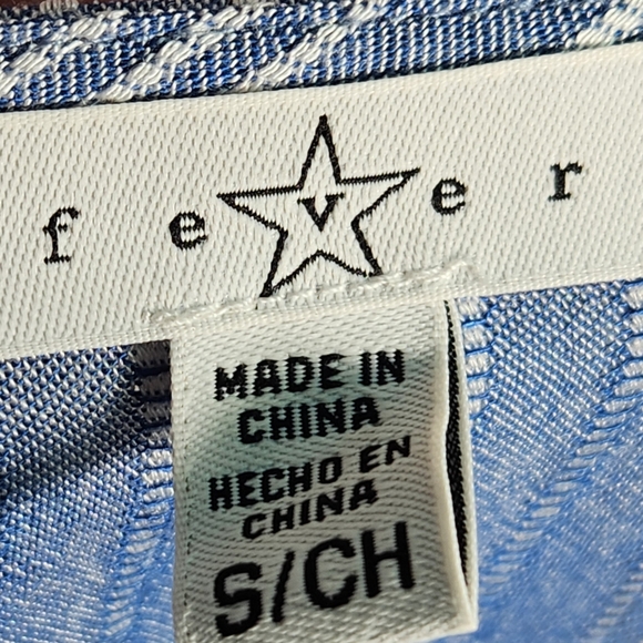 Fever Blue & White Striped Whistler's Long Sleeve Ladder Lace BOHO Top Sz Small - Picture 7 of 12